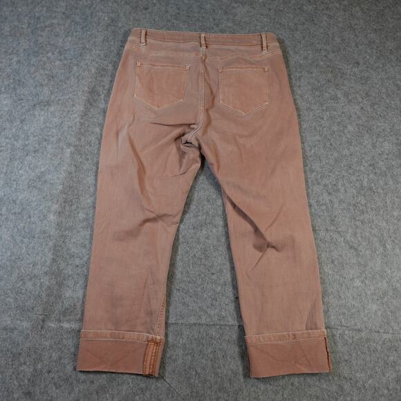 J. Jill Jeans Womens 12 High Rise Cropped Denim Cuffed Ankle Mauve Pink - Picture 9 of 10